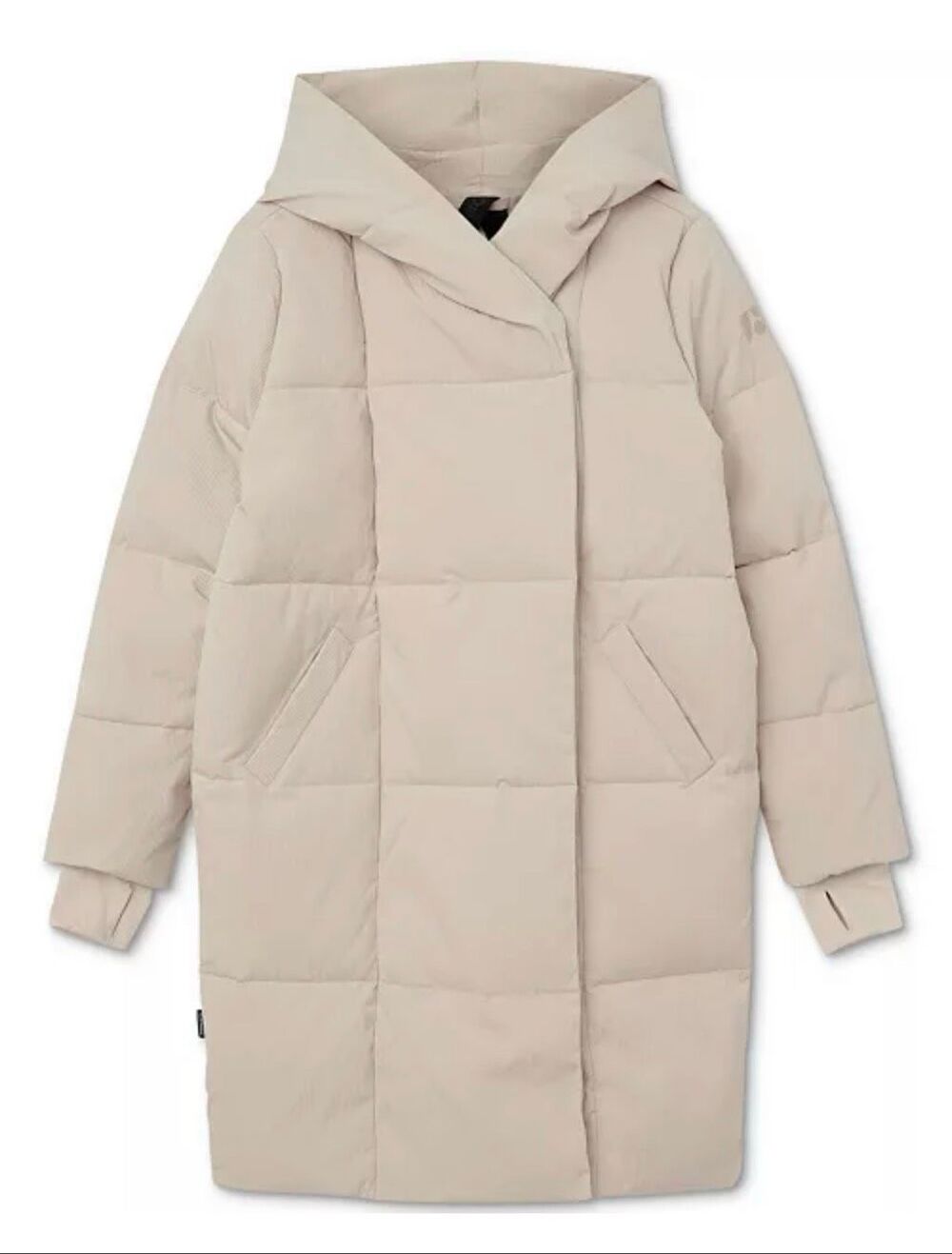 Frank & Oak The Corduroy Comfort Hygge Insulated Puffer Coat Slate Cream XL
